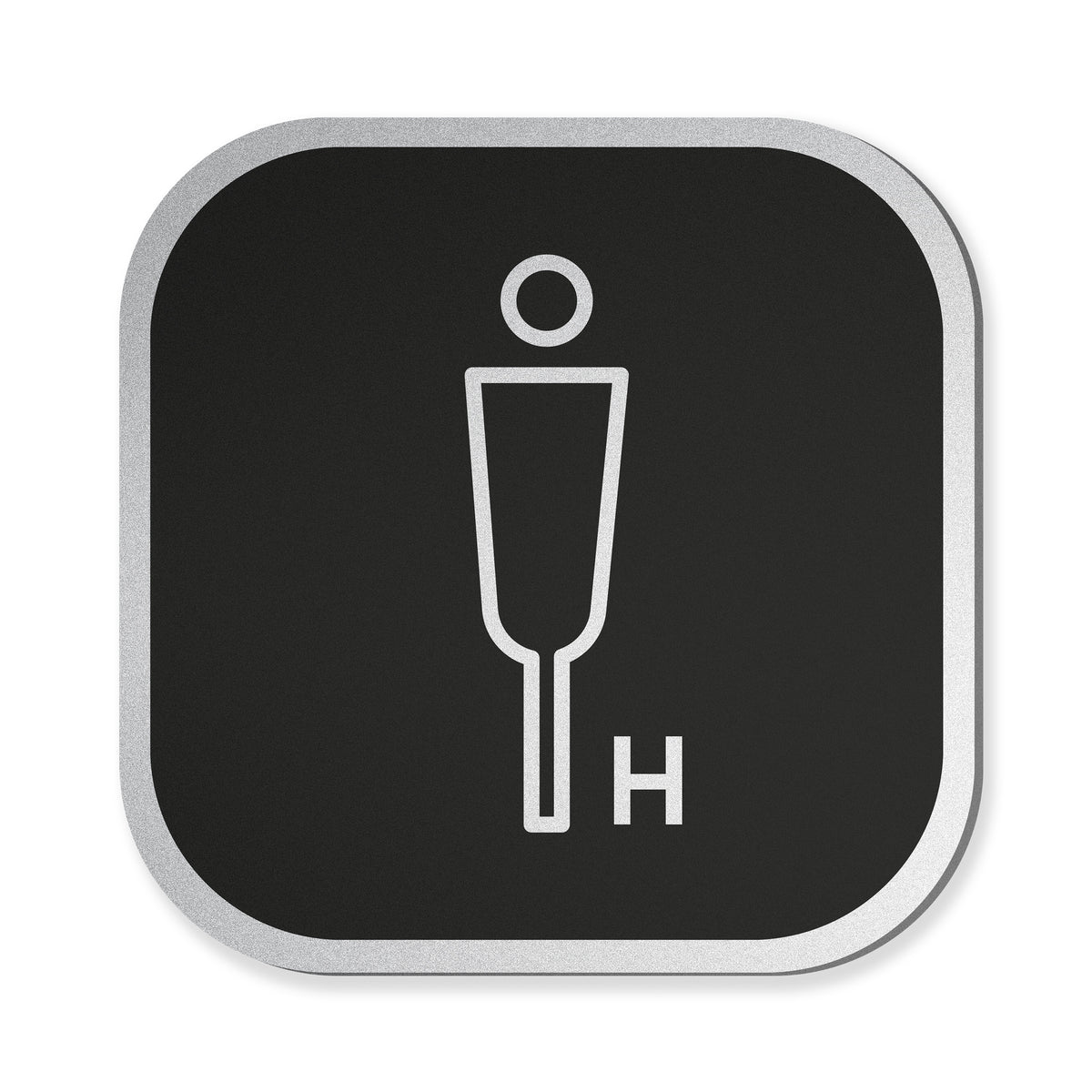 Señalética sanitarios hombre Alulux