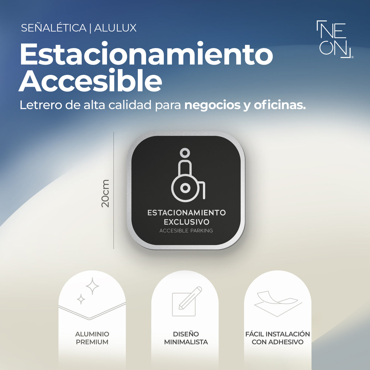 Señalética Exclusivo discapacitados Alulux