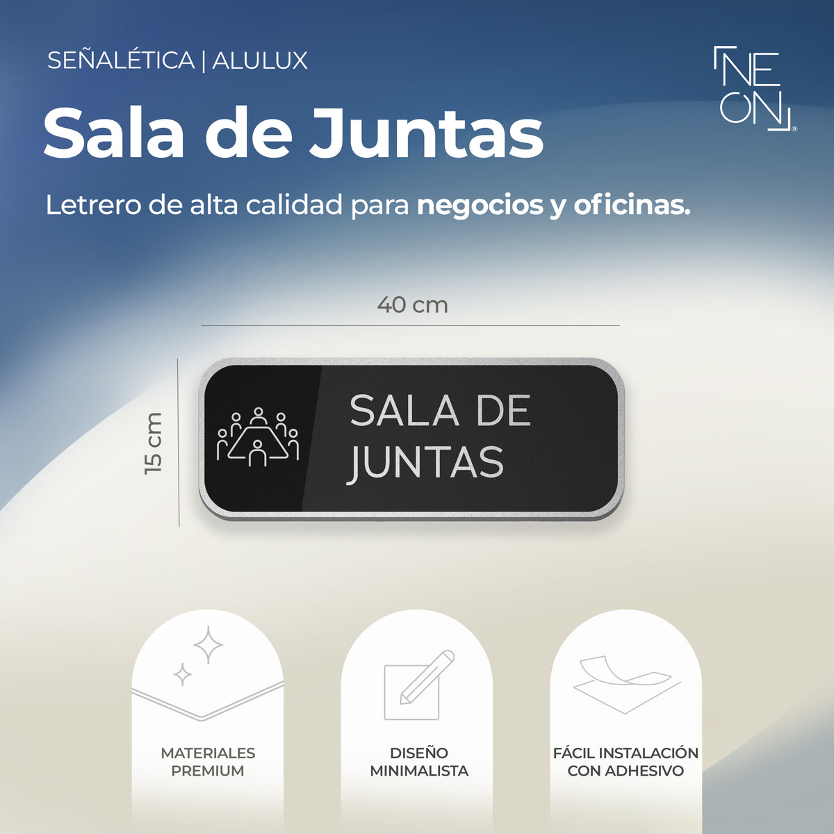 Señalética Sala de Juntas Alulux