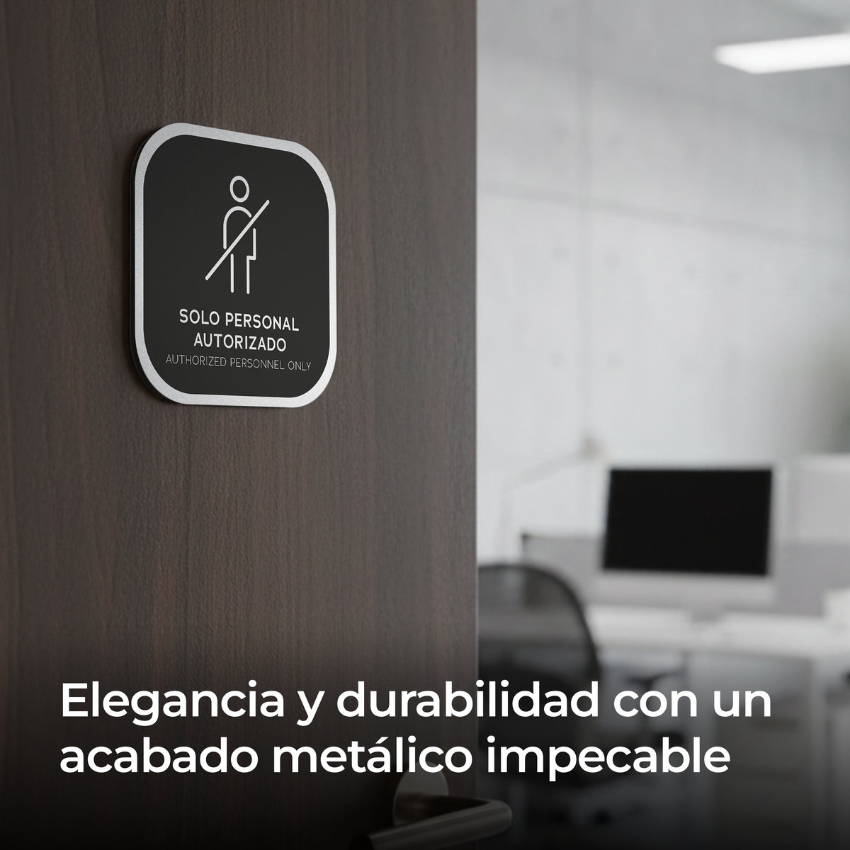 Señalética Solo personal Alulux