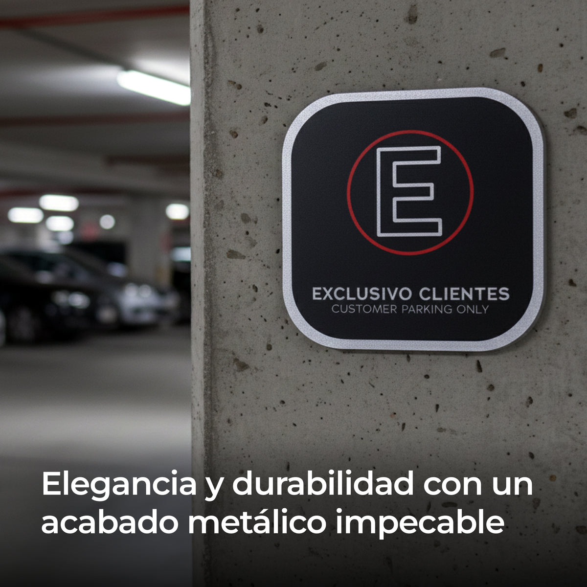Señalética Estacionamiento clientes Alulux