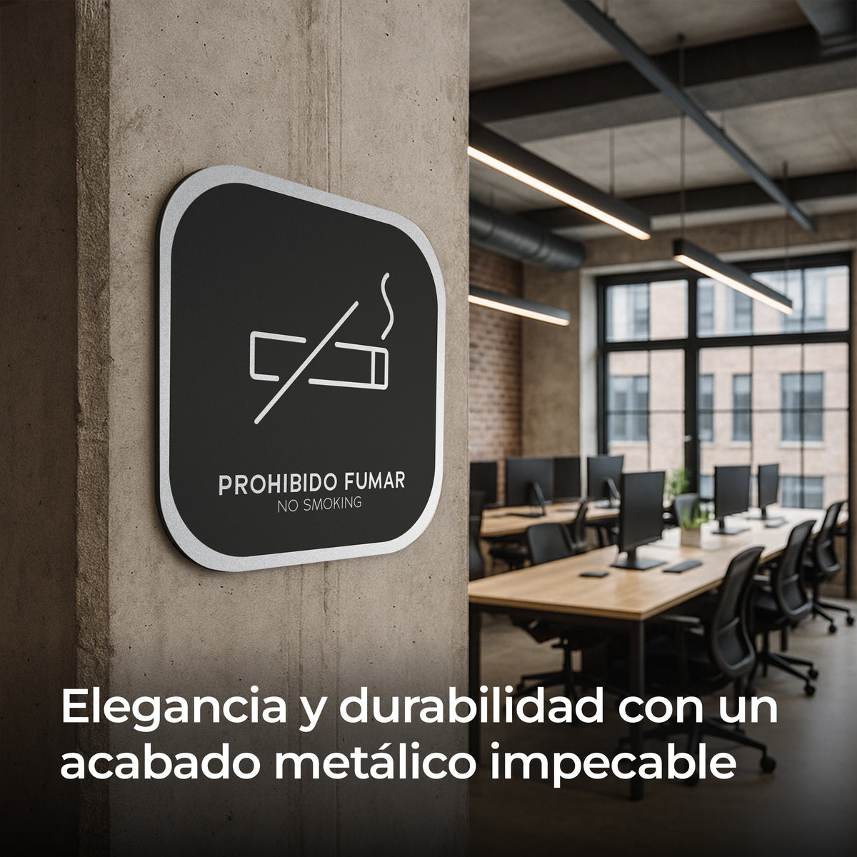 Señalética Prohibido fumar Alulux