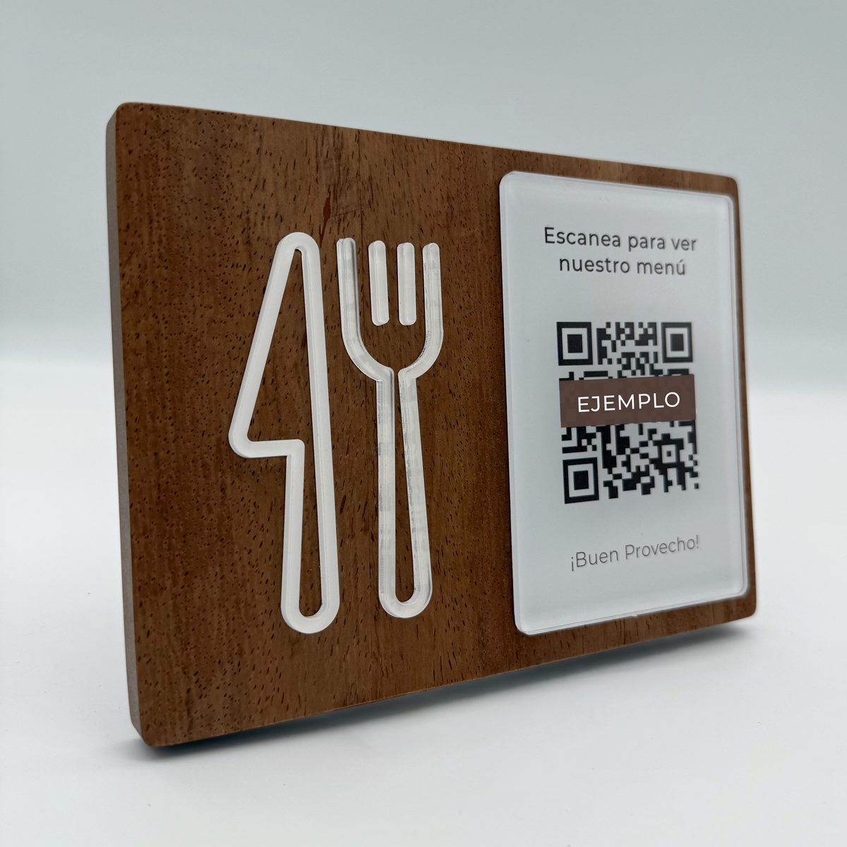 Display Counterstand Menú QR Woodlux