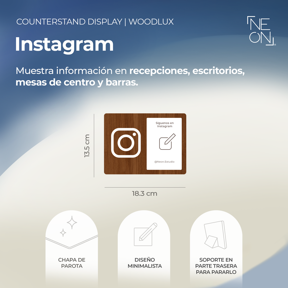 Display Counterstand Instagram Woodlux