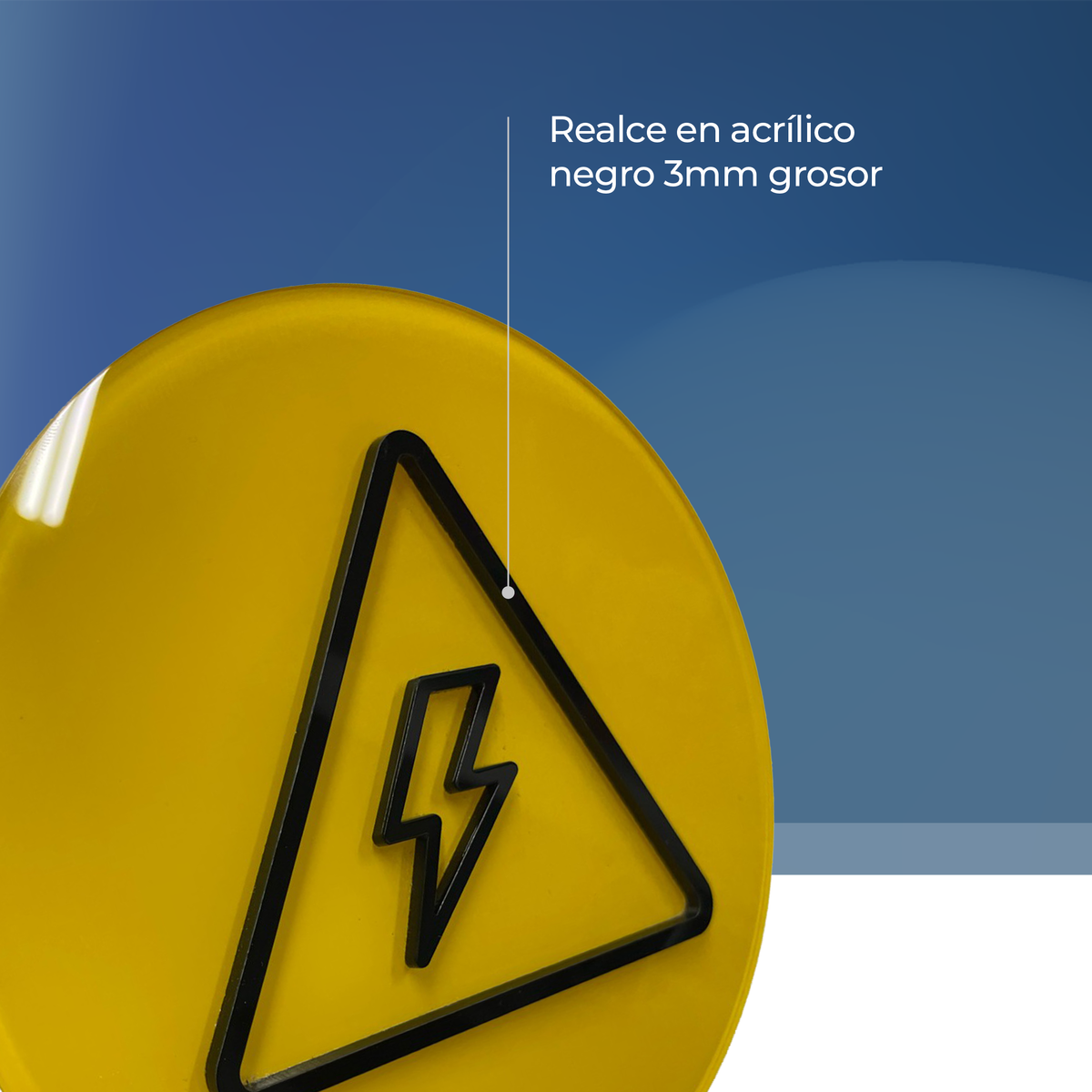 Señalética Riesgo Eléctrico Acrilux
