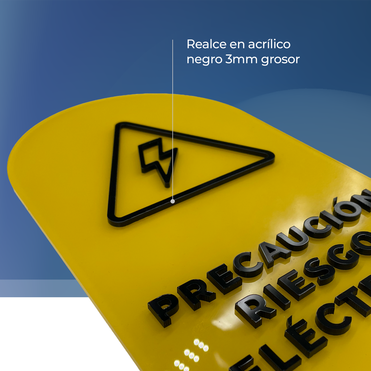 Señalética Riesgo Eléctrico M Acrilux