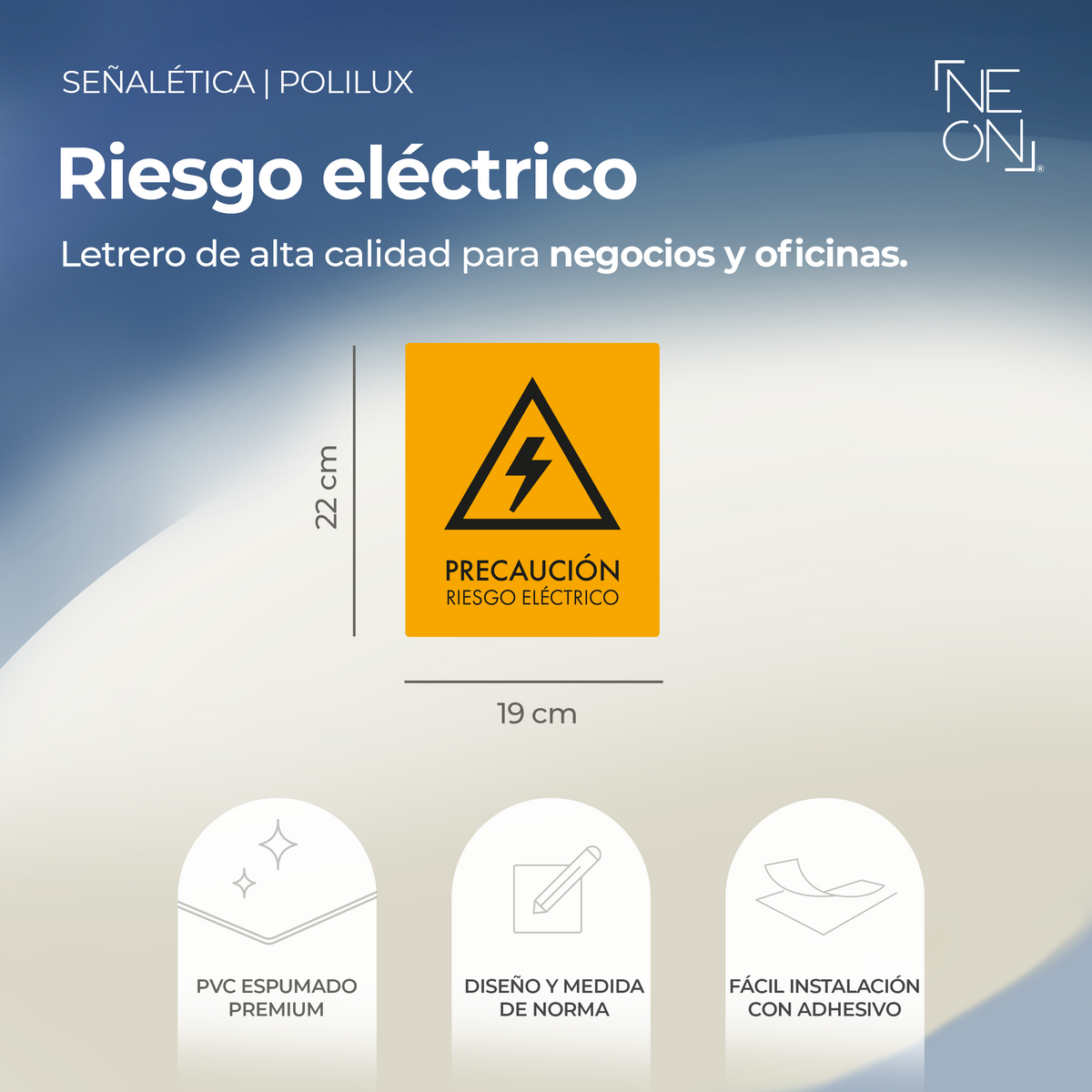 Señalética Riesgo Eléctrico Polilux