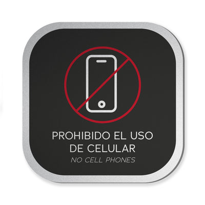 Señalética Prohibido Celular Alulux