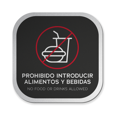 Señalética Prohibido alimentos Alulux