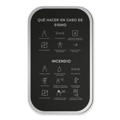 Señalética Que hacer en caso sismo Alulux