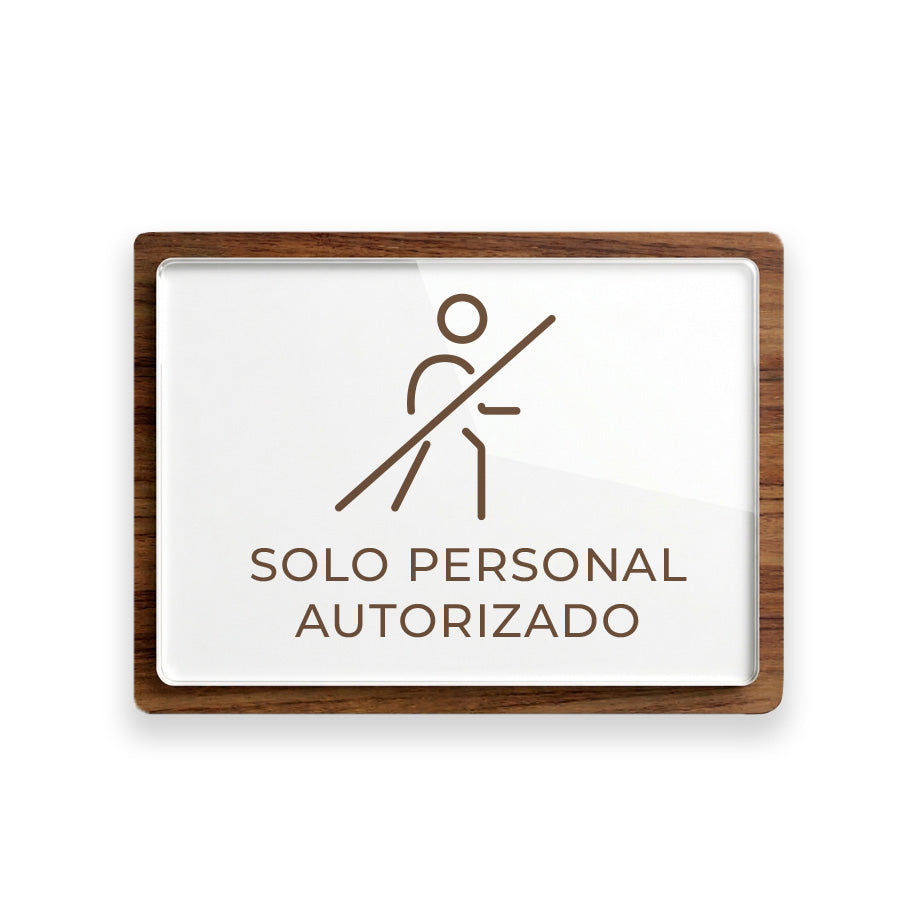 Señalética Solo Personal Woodlux