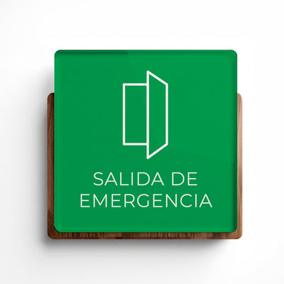 Señalética Salida Emergencia Woodlux