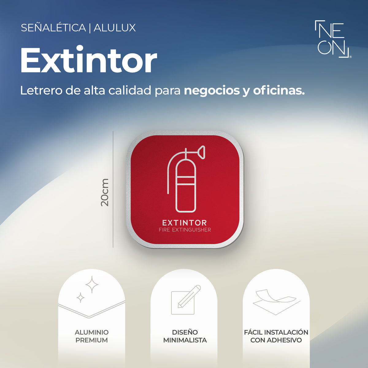 Señalética extintor Alulux