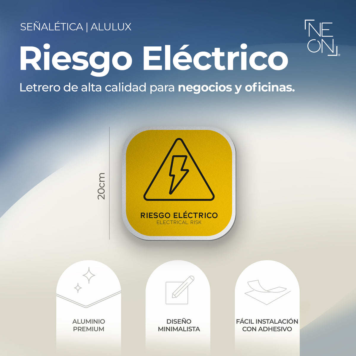 Señalética Riesgo eléctrico Alulux