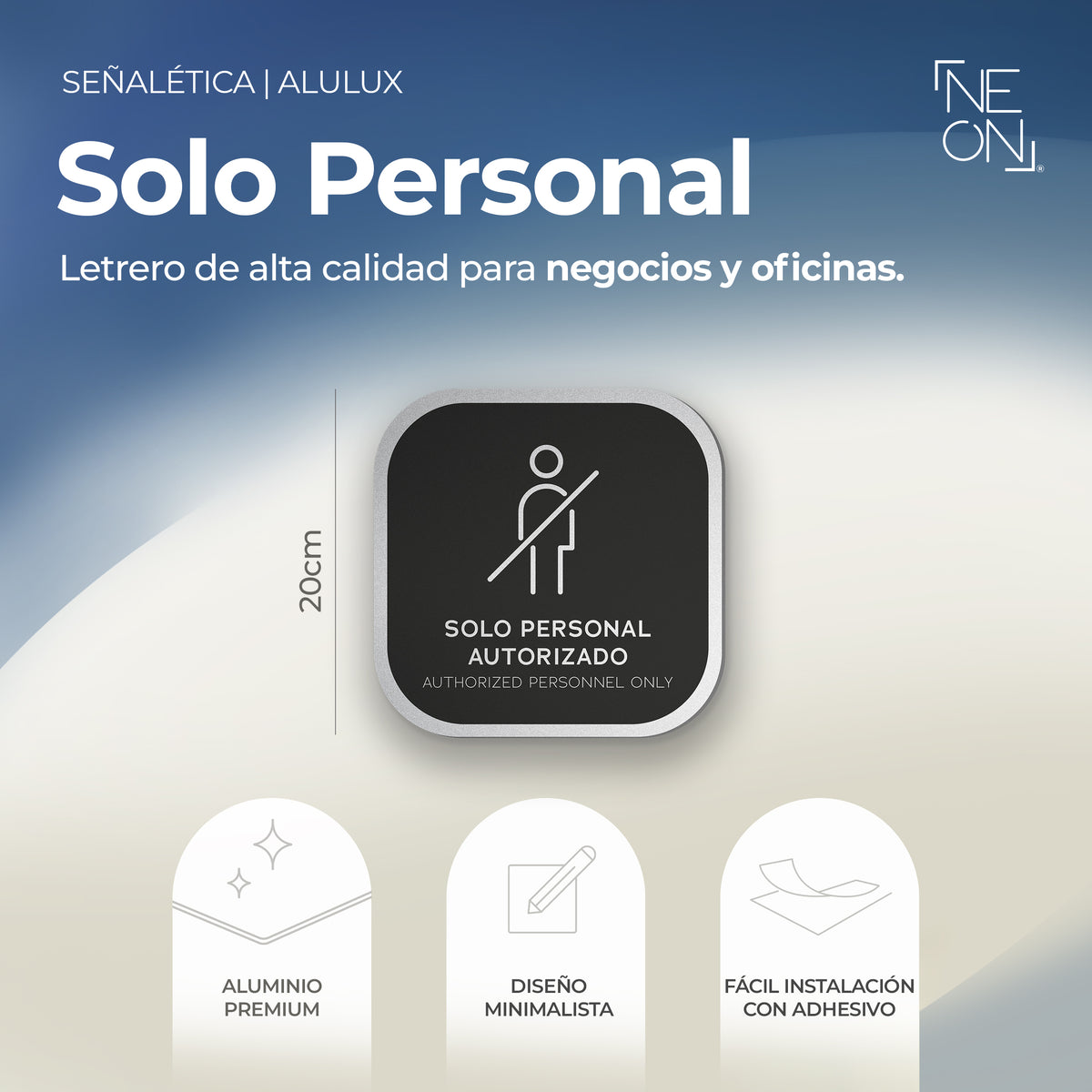 Señalética Solo personal Alulux