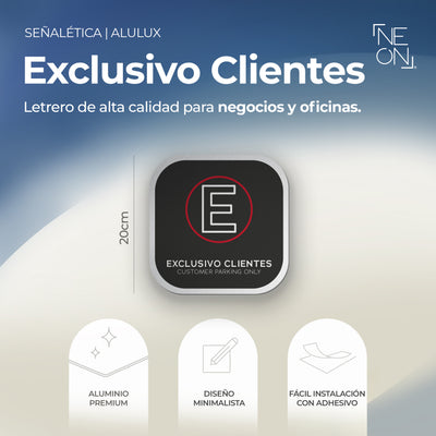 Señalética Estacionamiento clientes Alulux