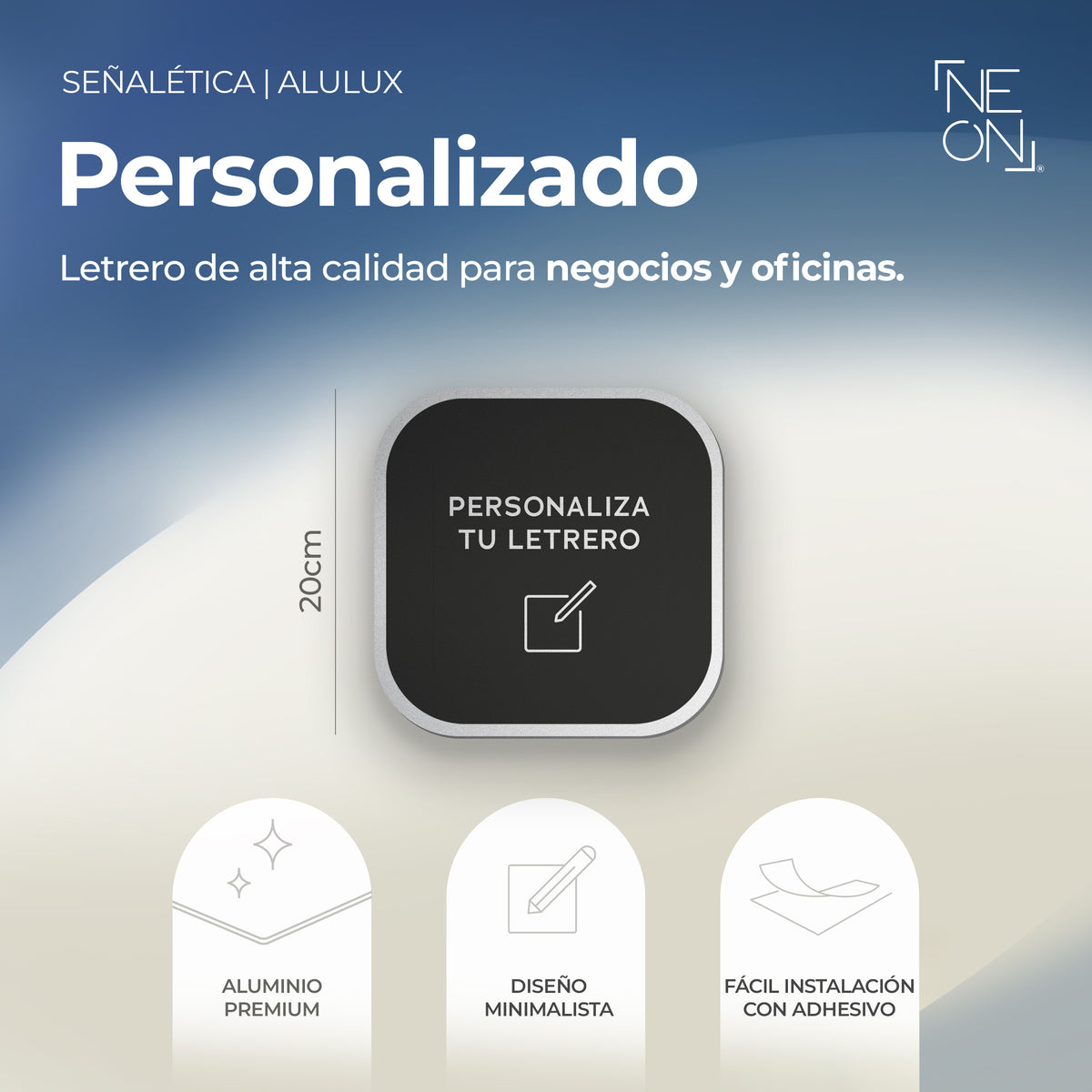 Señalética personalizable Alulux chico