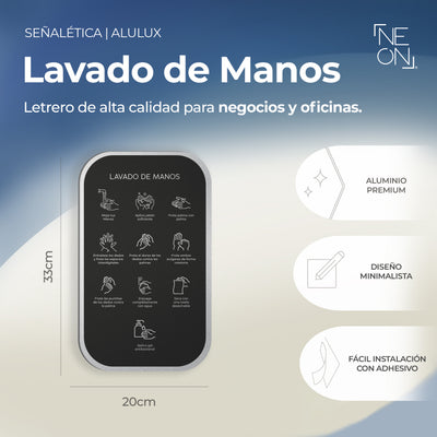 Señalética Lavado Manos Alulux