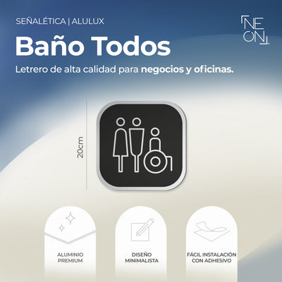 Señalética sanitarios baños Alulux