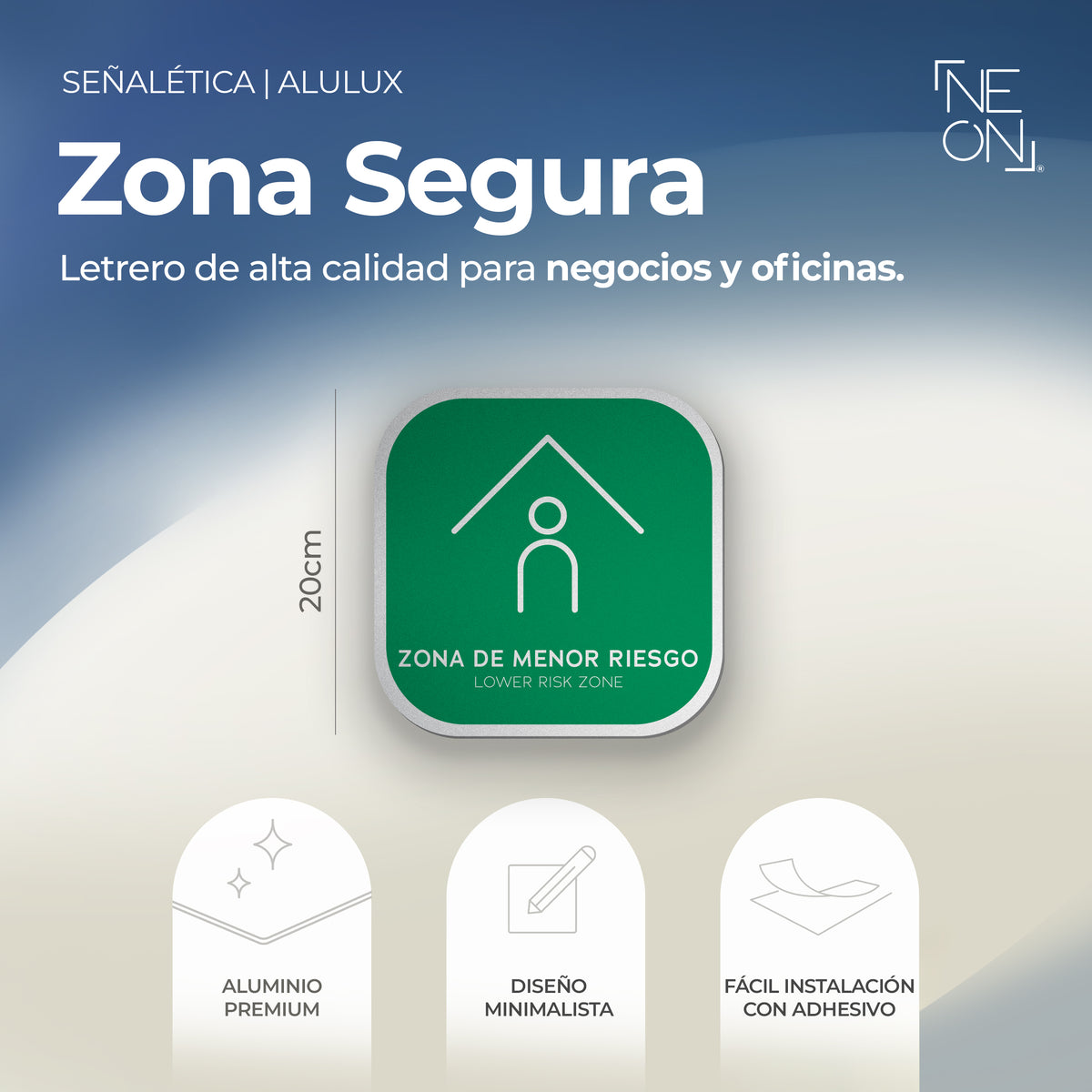 Señalética Zona Segura Alulux