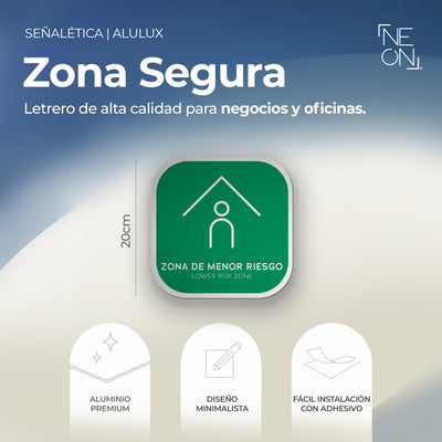 Señalética Zona Segura Alulux