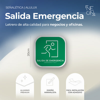 Señalética salida de emergencia Alulux