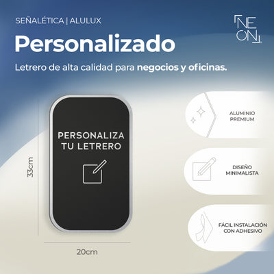 Señalética personalizable Alulux mediano