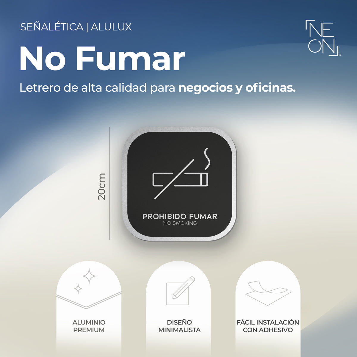 Señalética Prohibido fumar Alulux