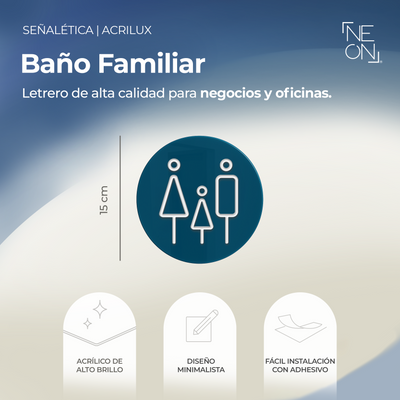 Señalética Baño Familiar Acrilux