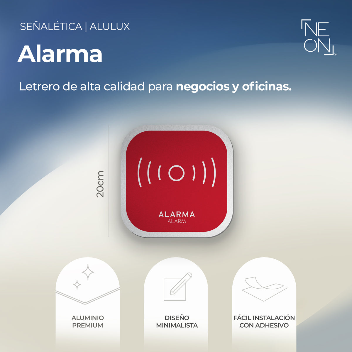 Señalética Alarma Alulux
