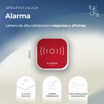 Señalética Alarma Alulux