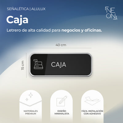 Señalética Caja Alulux