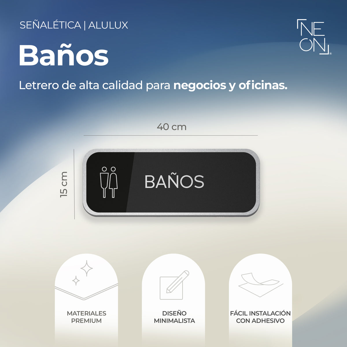 Señalética Baños Alulux