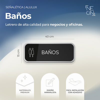 Señalética Baños Alulux
