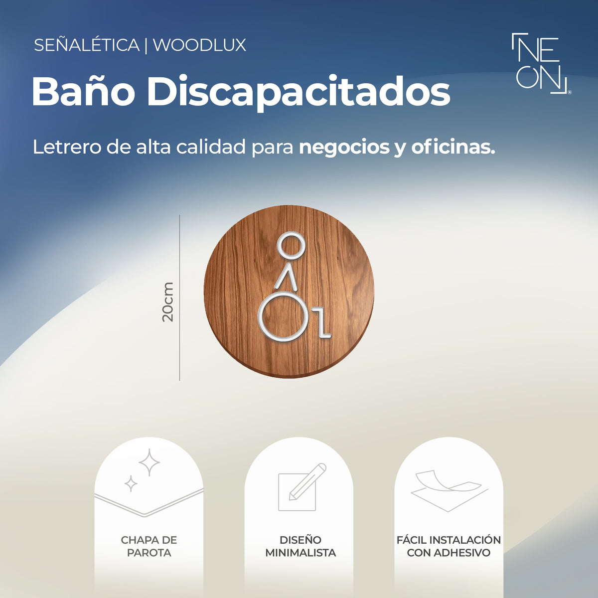Señalética Discapacitado Woodlux