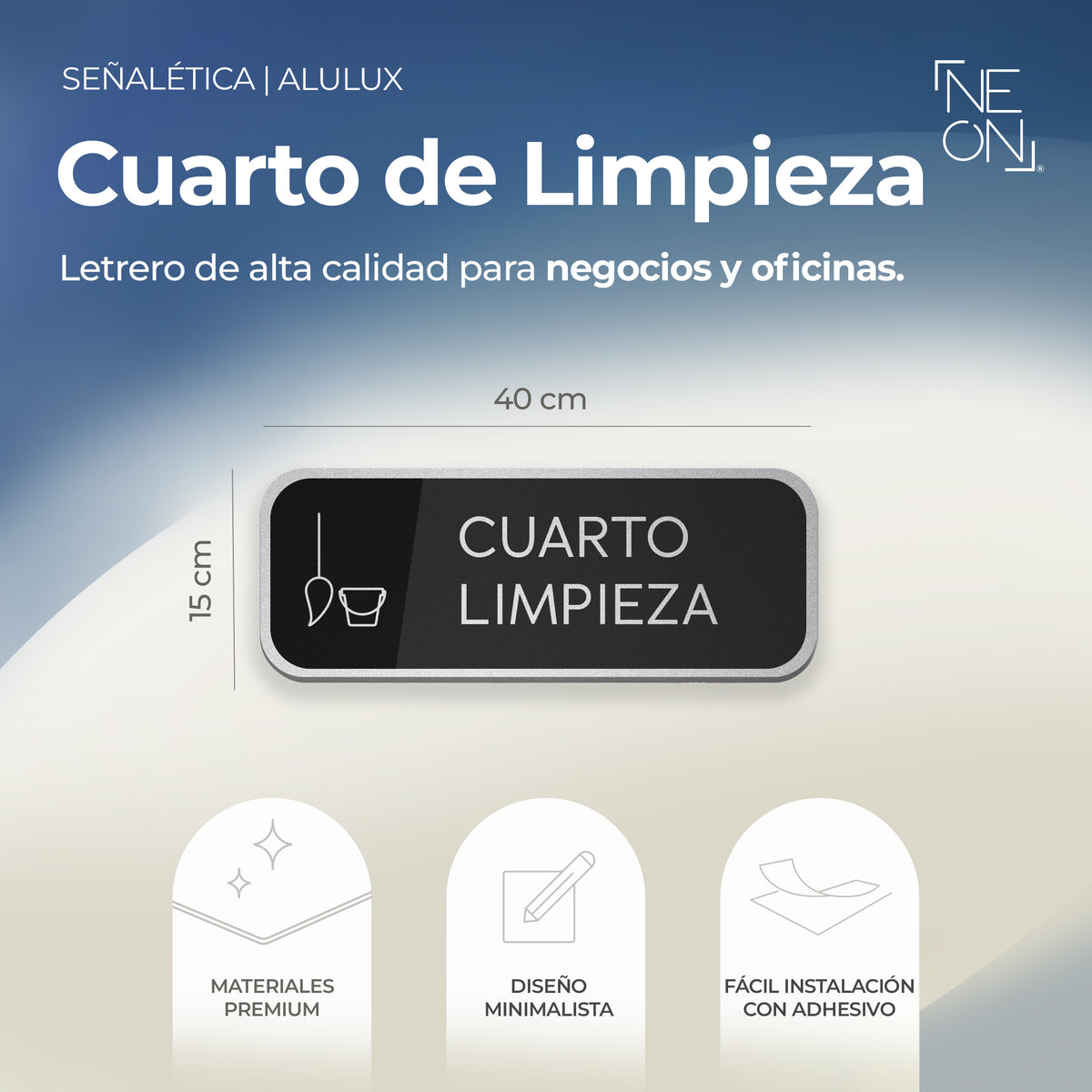 Señalética Cuarto Limpieza Alulux