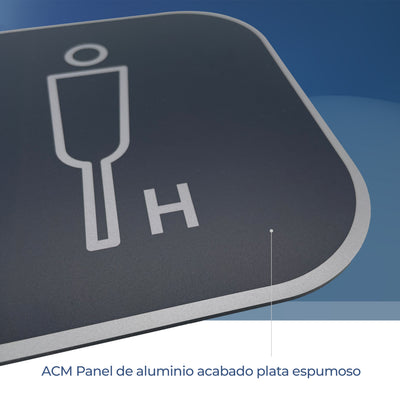 Señalética sanitarios hombre Alulux