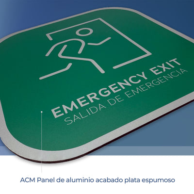 Señalética salida de emergencia Alulux