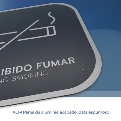 Señalética Prohibido fumar Alulux