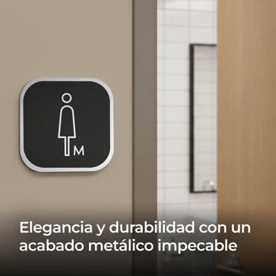 Señalética sanitarios mujer Alulux
