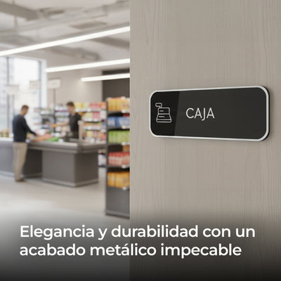 Señalética Caja Alulux