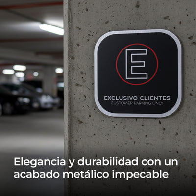 Señalética Estacionamiento clientes Alulux