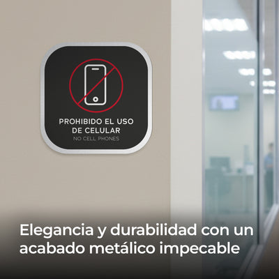Señalética Prohibido Celular Alulux