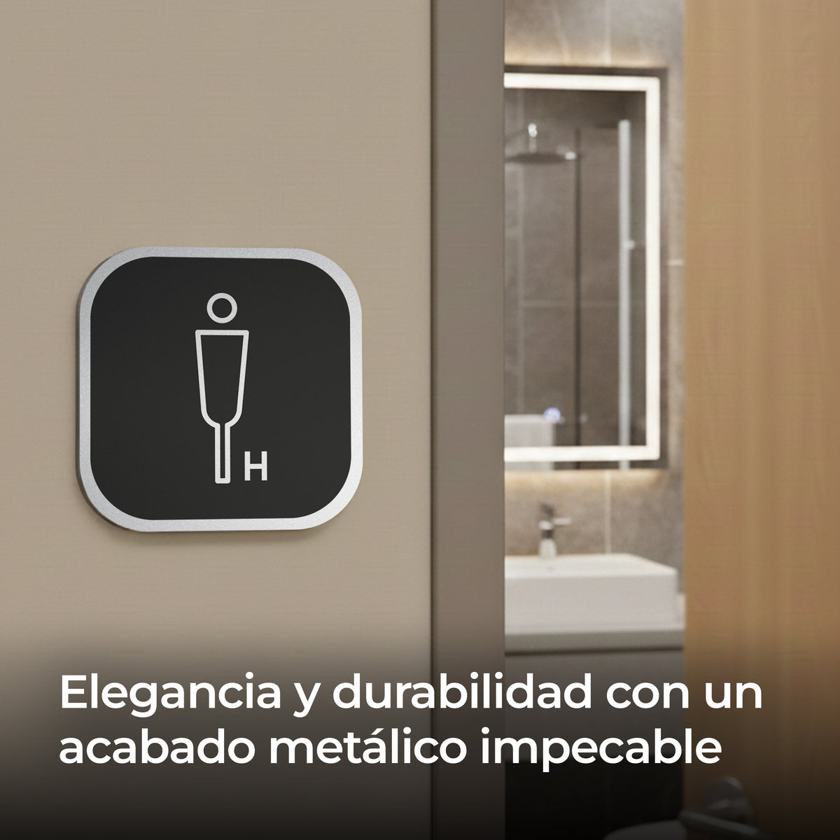 Señalética sanitarios hombre Alulux