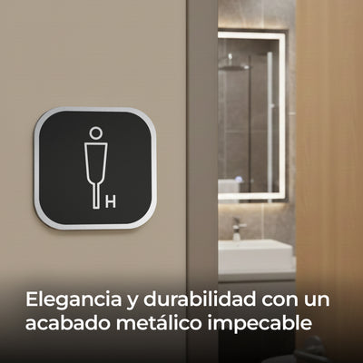 Señalética sanitarios hombre Alulux