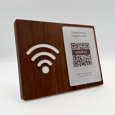 Display Counterstand Wifi QR Woodlux