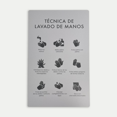 Señalética Lavado de manos Polilux