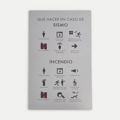 Señalética Que hacer en sismo Polilux