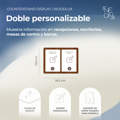 Display Counterstand Doble Espacio Woodlux