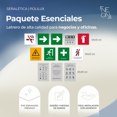 Kit básico señalética